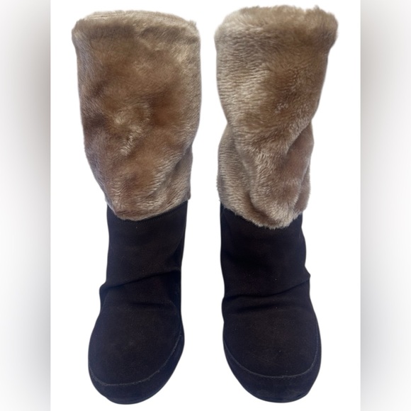 Aldo Shoes - ALDO Women’s Platform Suede Faux Fur Lining Upper Ankle Boots